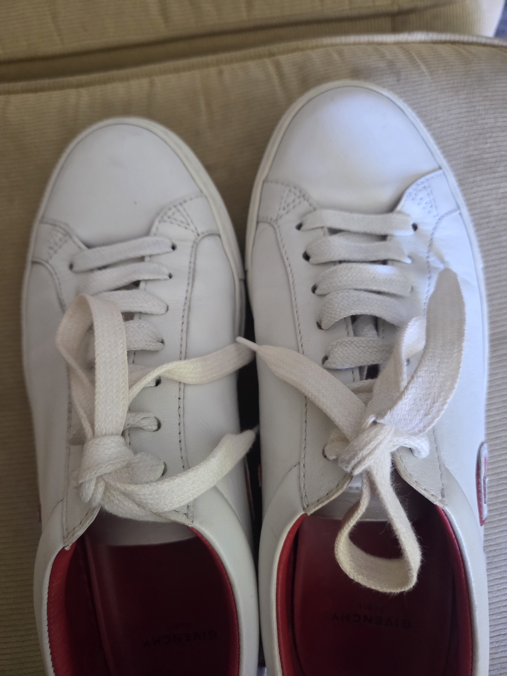 Givenchy White Leather Low-Top Sneakers